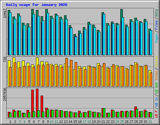 Daily usage for January 2026