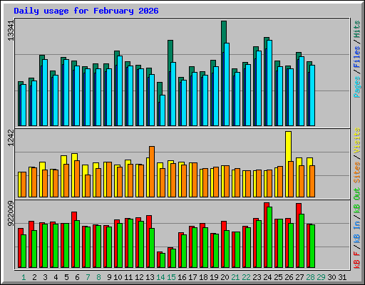 Daily usage for February 2026