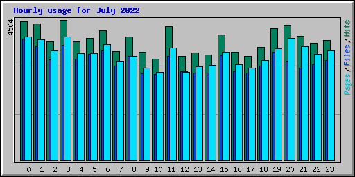 Hourly usage for July 2022