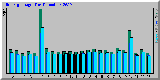 Hourly usage for December 2022